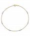 Cubic Zirconia (1/20 ct. t. w. ) Anklet in 14k Yellow and White Gold