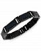 Esquire Men's Jewelry Diamond (1/5 ct. t. w. ) & Blue Carbon Fiber Link Bracelet in Black Ion-Plated Stainless Steel, Created for Macy's