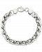 Legacy for Men by Simone I. Smith Interlocking Oval Link Bracelet in Stainless Steel