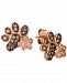 Le Vian Nude & Chocolate Diamond Paw Prints Stud Earrings (3/8 ct. t. w. ) in 14k Rose Gold