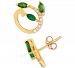 Emerald (1/2 ct. t. w. ) & Diamond Accent Stud Earrings in 14k Gold
