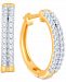 Diamond Two-Row Hoop Earrings (1/2 ct. t. w. ) in 14k Gold or White Gold