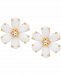 Opal (1-1/5 ct. t. w. ) & White Topaz Accent Flower Stud Earrings in 14k Gold
