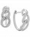 Diamond Interlocking Link Hoop Earrings (1/2 ct. t. w. ) in Sterling Silver