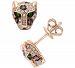 Signature by Effy Diamond (1/3 ct. t. w. ) & Tsavorite Accent Panther Stud Earrings in 14k Rose Gold