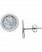 Giani Bernini Cubic Zirconia Coin Stud Earrings in Sterling Silver, Created for Macy's