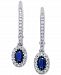 Sapphire (5/8 ct. t. w. ) & Diamond (1/5 ct. t. w. ) Drop Earrings in 14k White Gold