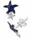 Effy Sapphire (3/8 ct. t. w. ) & Diamond (1/10 ct. t. w. ) Starfish Stud Earrings in 14k White Gold