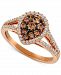 Le Vian Chocolatier Diamond Teardrop Split Shank Ring (3/4 ct. t. w. ) in 14k Rose Gold