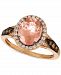 Le Vian Chocolatier Peach Morganite (1-3/4 ct. t. w. ) & Diamond (3/8 ct. t. w. ) Ring in 14k Rose Gold