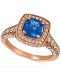 Le Vian Creme Brulee Blueberry Tanzanite (1-3/8 ct. t. w. ) & Nude Diamond (1-3/8 ct. t. w. ) Halo Ring in 14k Rose Gold