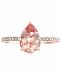 Effy Morganite (1-1/2 ct. t. w. ) & Diamond Accent Ring in 14k Rose Gold