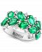 Effy Emerald (3-7/8 ct. t. w. ) & Diamond (1/3 ct. t. w. ) Statement Ring in 14k White Gold
