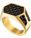 Esquire Men's Jewelry Black & Blue Carbon Fiber Beveled Ring, (Also in Black & Gold Carbon Fiber), Created for Macy's