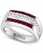 Effy Men's Ruby (1-3/8 ct. t. w. ) & White Sapphire (1-1/3 ct. t. w. ) Ring in Sterling Silver
