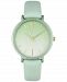 Inc International Concepts Women's Mint Green Faux-Leather Strap Watch 36mm, Created for Macy's