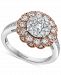 Effy Diamond Cluster Statement Ring (1 ct. t. w. ) in 14k Rose & White Gold