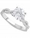 Badgley Mischka Certified Lab Grown Diamond Twist Engagement Ring (2 ct. t. w. ) in 14k White Gold
