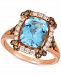 Le Vian Aquamarine (2-1/5 ct. t. w. ) & Diamond (5/8 ct. t. w. ) Ring in 14k Rose Gold