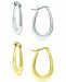 Giani Bernini 2-Pc. Set Polished Oval Hoop Earrings in Sterling Silver & 18k Gold-Plate, Created for Macy's