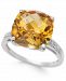 Citrine (7 ct. t. w. ) & Diamond (1/10 ct. t. w. ) Statement Ring in Sterling Silver