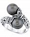 Cultured Tahitian Pearl Bypass Ring (8mm) in Sterling Silver
