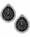 Sterling Silver Black (9/10 ct. t. w. ) and White Diamond Accent Stud Earrings