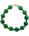 Effy Dyed Green Jade (4 & 10mm) Bracelet