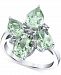 Green Quartz (3-7/8 ct. t. w. ) & Diamond (1/20 ct. t. w. ) Ring in Sterling Silver