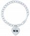 Diamond Mom Heart Charm Bracelet (1/10 ct. t. w. ) in Sterling Silver