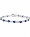 Effy Sapphire (6-3/8 ct. t. w. ) & Diamond (3/8 ct. t. w. ) Infinity Link Bracelet in 14k White Gold