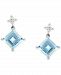 Aquamarine (5 ct. t. w. ) & Diamond (1/6 ct. t. w. ) Drop Earrings in 14k White Gold