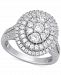 Diamond Halo Cluster Ring (1-1/2 ct. t. w. ) in 10k White Gold