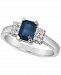 Sapphire (1-1/6 ct. t. w. ) & Diamond (1/6 ct. t. w. ) Ring in 14k White Gold