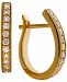 Diamond Oval Small Hoop Earrings (1/3 ct. t. w. ) in 14k Gold
