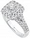 Diamond Halo Cluster Engagement Ring (1-3/8 ct. t. w. ) in 14k White Gold