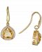 Citrine (4 ct. t. w. ) & White Topaz (5/8 ct. t. w. ) Drop Earrings in 14k Gold-Plated Sterling Silver