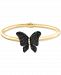 Effy Black Diamond (7/8 ct. t. w. ) & White Diamond (1/10 ct. t. w. ) Butterfly Bangle Bracelet in 14k Gold