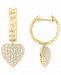 Effy Diamond Heart Dangle Hoop Earrings (7/8 ct. t. w. ) in 14K Gold
