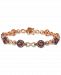 Le Vian Chocolatier Raspberry Rhodolite (3-1/6 ct. t. w. ) & Diamond (2-3/8 ct. t. w. ) Halo Infinity Link Bracelet in 14k Rose Gold
