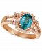 Le Vian Blueberry Zircon (1-5/8 ct. t. w. ) & Diamond (1/4 ct. t. w. ) Ring in 14k Rose Gold