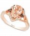 Le Vian Chocolatier Peach Morganite (1-1/3 ct. t. w. ) and Diamond (1/5 ct. t. w. ) Ring in 14k Rose Gold, Created for Macy's