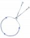 Lab-Created Blue Spinel (1/10 ct. t. w. ) & Cubic Zirconia Evil Eye Bolo Bracelet in Sterling Silver