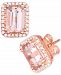 Morganite (1-5/8 ct. t. w. ) & Diamond (1/6 ct. t. w. ) Stud Earrings in 14k Rose Gold