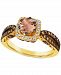 Le Vian Peach Morganite (1/2 ct. t. w. ) & Diamond (3/4 ct. t. w. ) Halo Ring in 14k Gold