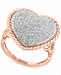 Effy Diamond Pave Heart Ring (3/4 ct. t. w. ) in 14k Two-Tone Gold (Also available in Rose Gold & White Gold)