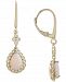 Opal (7/8 ct. t. w. ) & Diamond Accent Leverback Drop Earrings in 14k Gold
