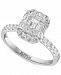 Effy Hematian Diamond Baguette & Round Cluster Engagement Ring (7/8 ct. t. w. ) in 18k White Gold