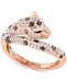 Effy Diamond (3/4 ct. t. w. ) & Emerald Accent Panther Ring in 14k Rose Gold