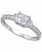 Diamond Princess Quad Cluster Engagement Ring (1/2 ct. t. w. ) in 14k White Gold